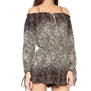 Free People So Devine Off the Shoulder Romper PS